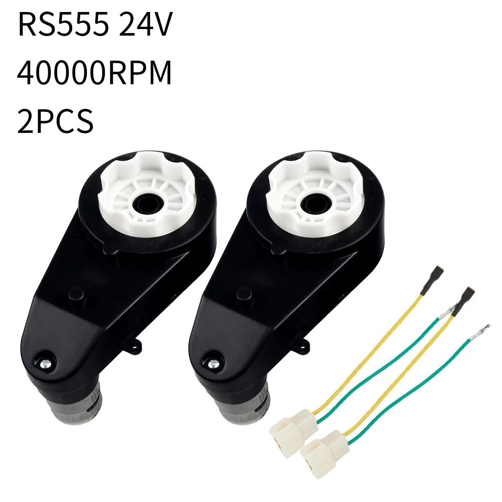 2X 24V RS555 Motor Gearbox 40000RPM for Various Applications (185mm)