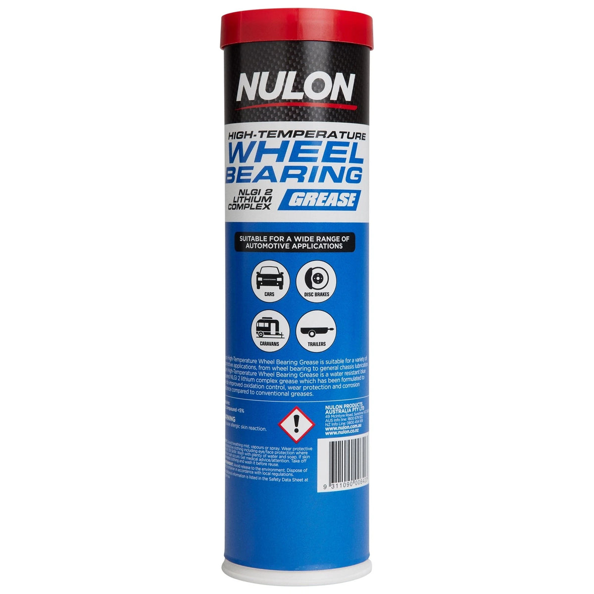 9 x Nulon High-Temp Wheel Bearing Grease NLGI 2 Cartridge HTBG-C