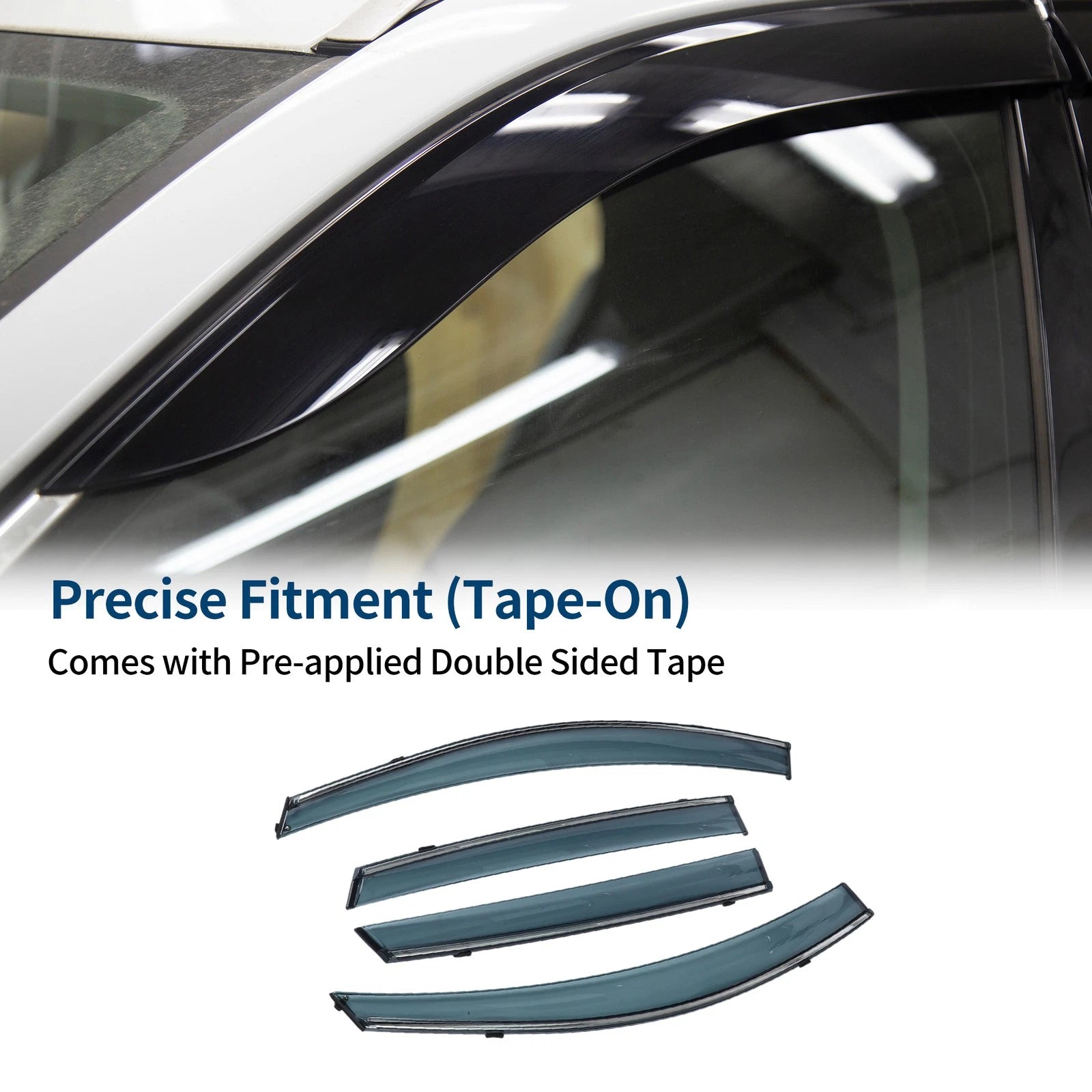 Car Window Deflectors Side Vent Visors for Hyundai Accent Hatchback (2012–2017)