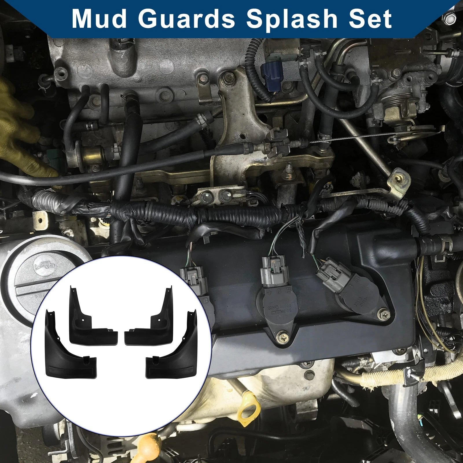 Mud Flaps Splash Guards 1 Set for Mercedes-Benz GLC (2014–2016)