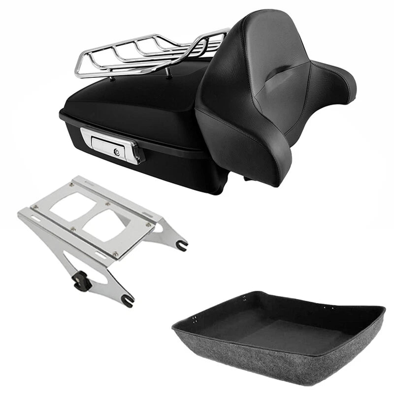 Chopped Trunk Backrest Top Rail Mount for Harley Touring Road Glide (2014–2026)
