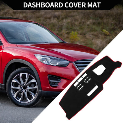 Dashboard Cover Mat for Mazda CX-5 (2016–2024) Black Red Set of 1