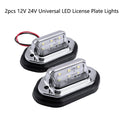2X LED License Plate Tag Light for Car Boat Truck Trailer (12V 24V)