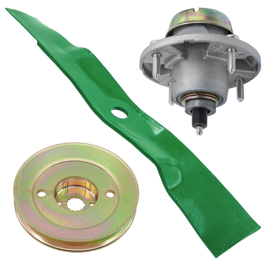Deck Spindle Pulley and Blade for John Deere Z435 EZtrak Residential (48 54") (2015–2018)