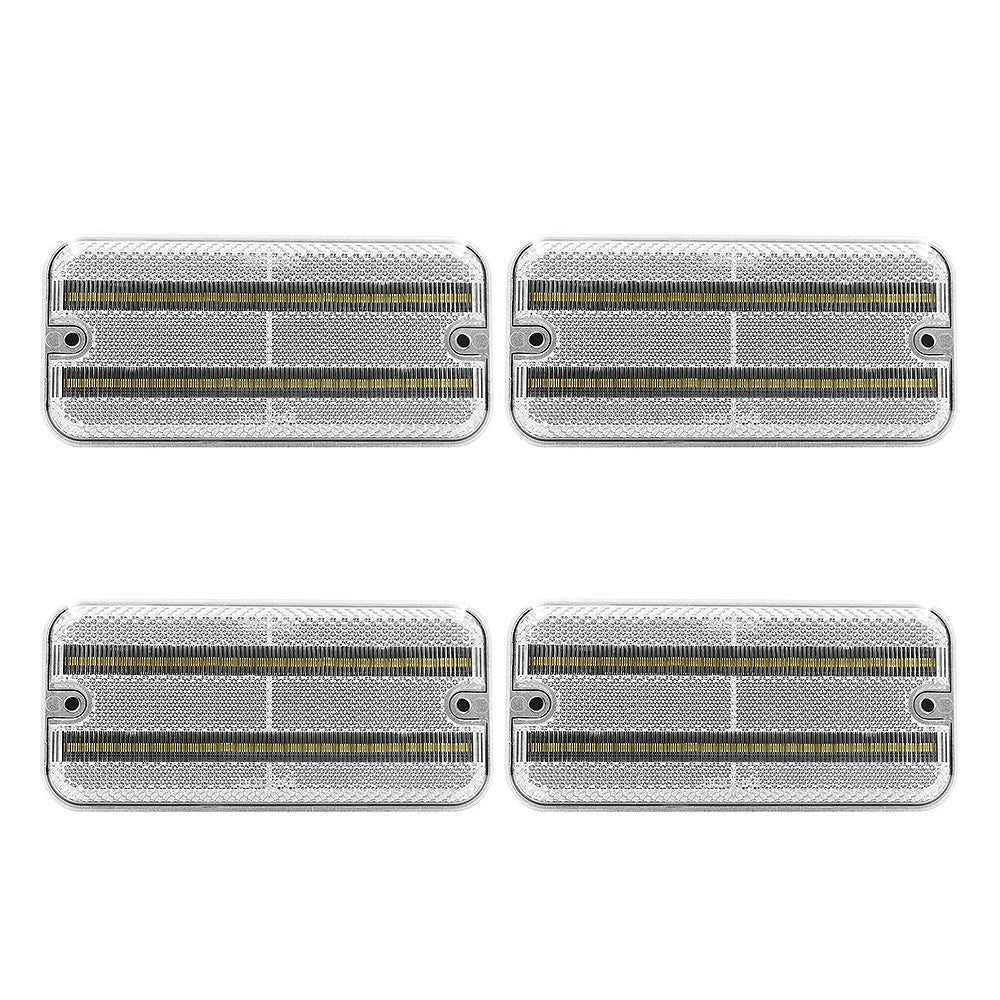 Set of 4 Clear White LED Side Marker Lights for Chevy G10 G20 GMC G1500 G2500 (1985–1995)