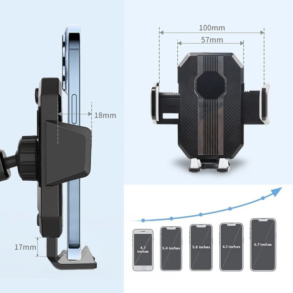 Car Phone Holder for Dashboard with Adjustable Arm and 360 Degree Rotation