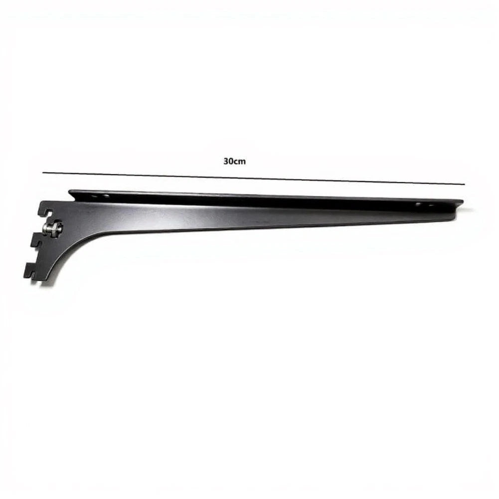 Steel Slot Mount Shelf Bracket for Wall Upright Channels (30cm, 25cm)