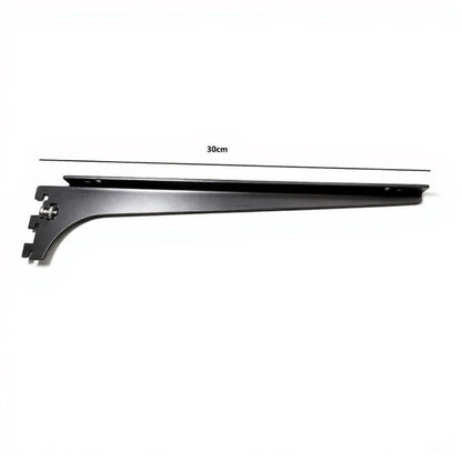 Steel Slot Mount Shelf Bracket for Wall Upright Channels (30cm, 25cm)