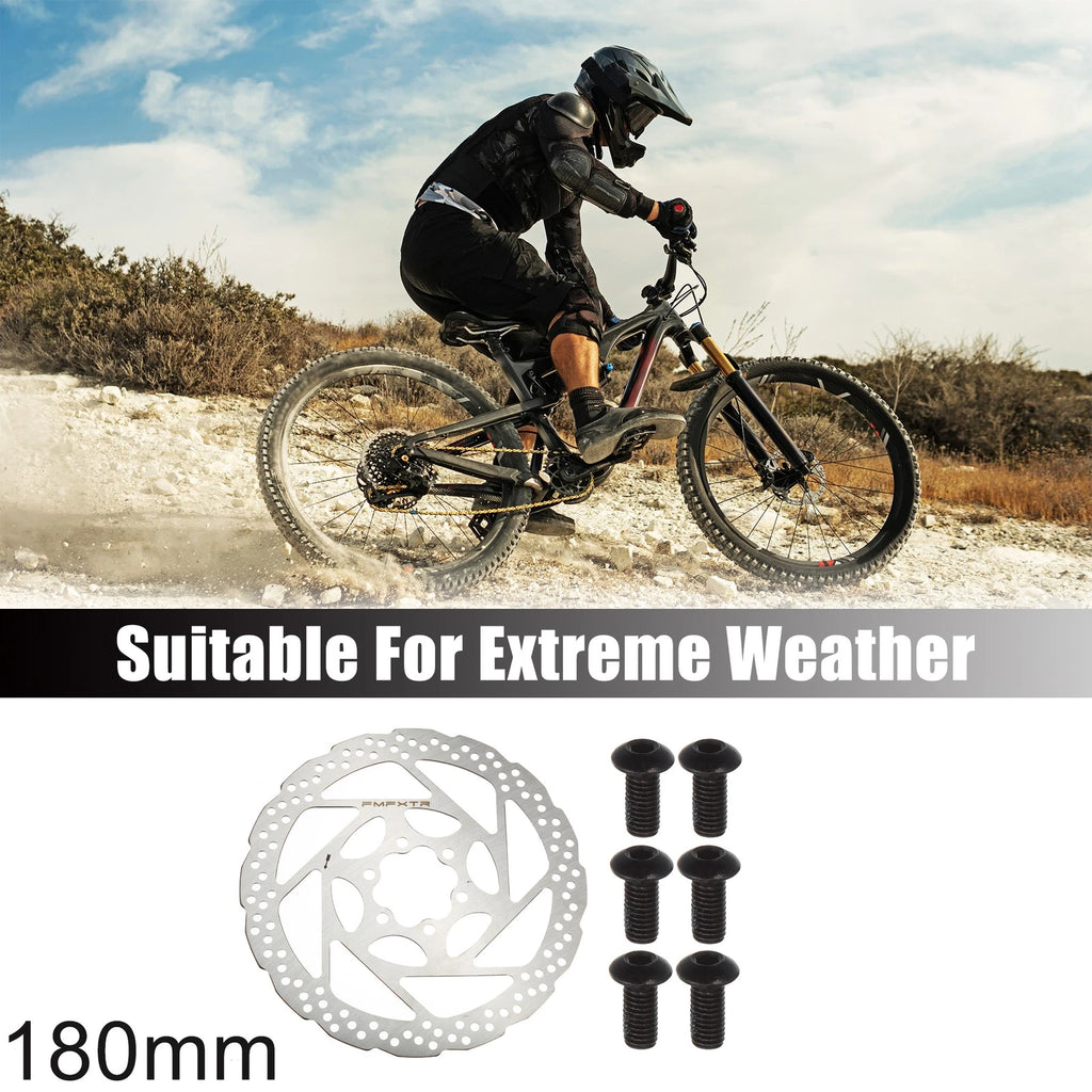 Steel Floating Disc Brake Rotor 6 Bolt for Bicycle 180mm (1 Pcs)
