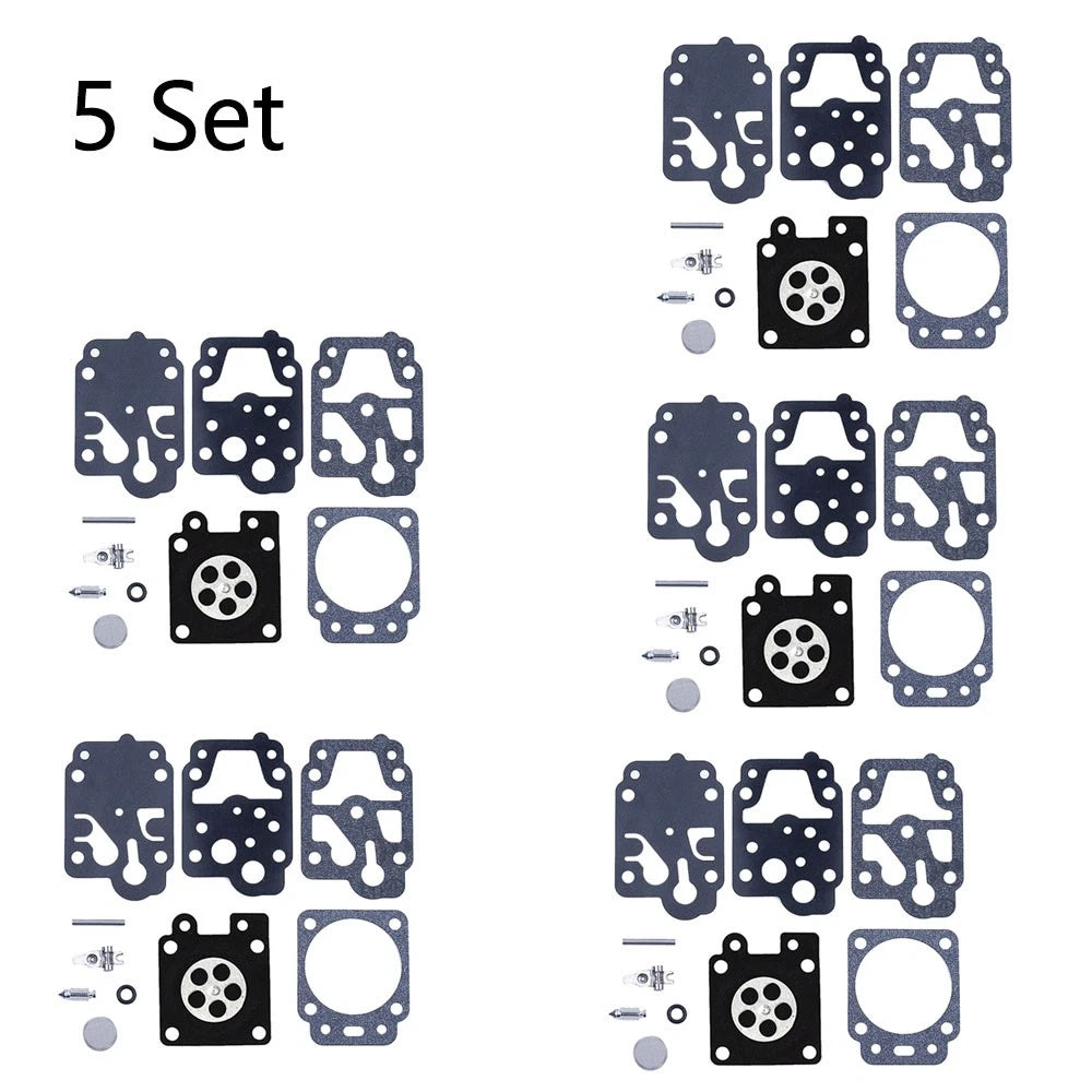Set of 5 Carburetor Repair Kits for Walbro K10-WYC Homelite Blower Trimmer