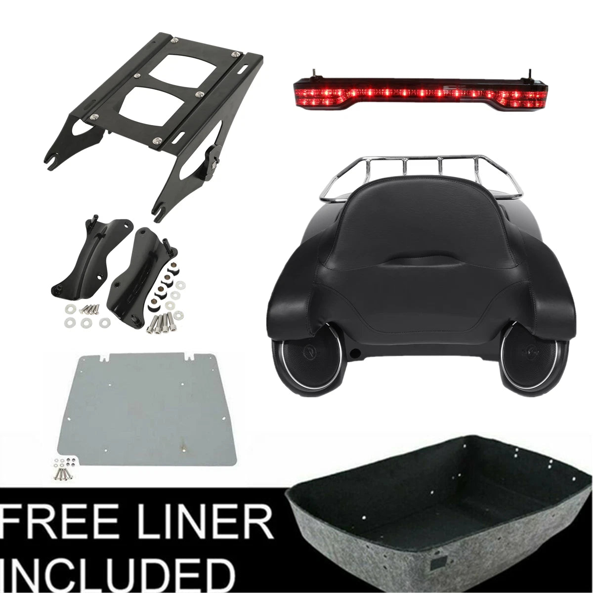 Trunk Pad Mount Speaker Light for Harley Road Glide (2014–2025)