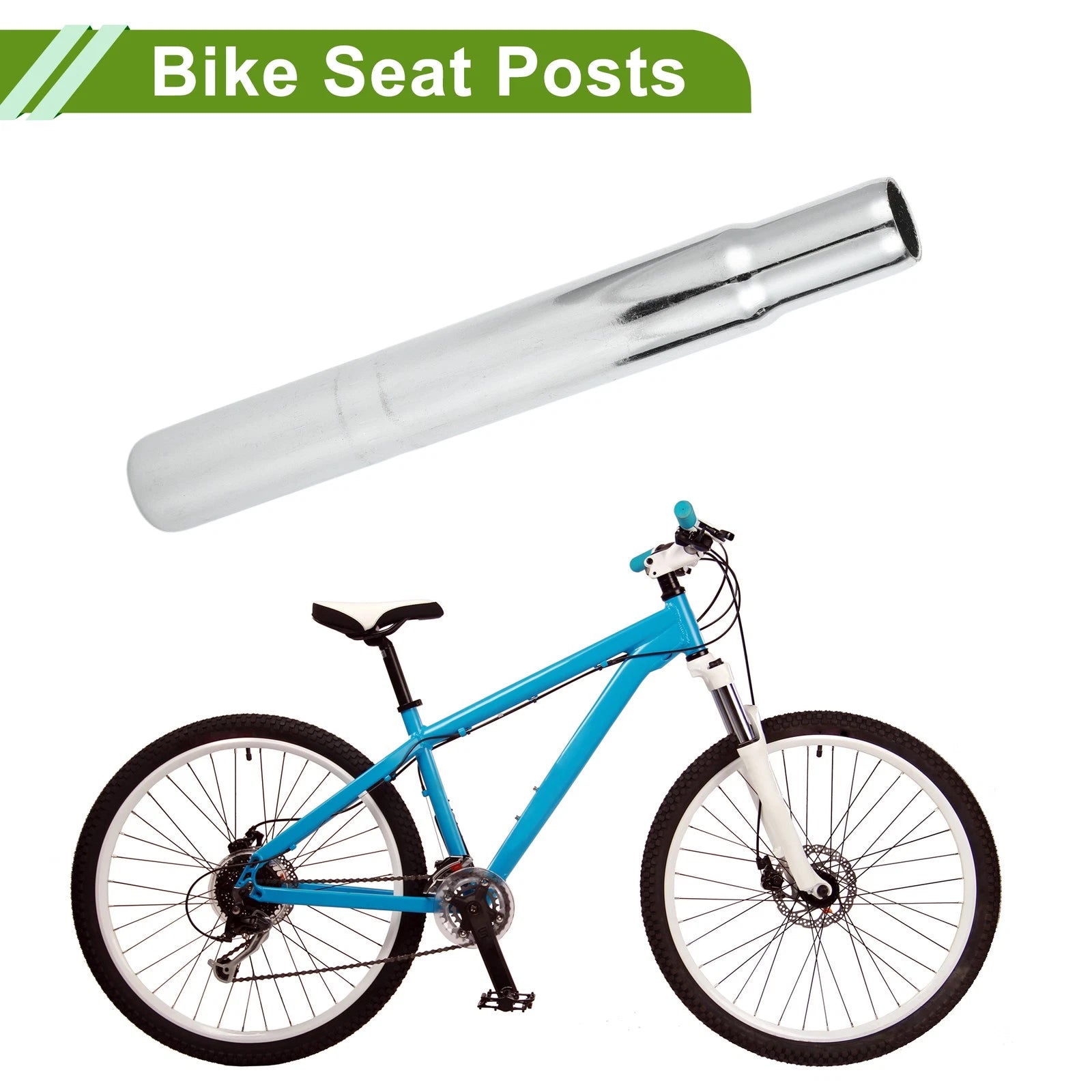 Bike Seat Posts 25.4x200mm Replacement Durable Saddle Post for Universal (2000–2026)