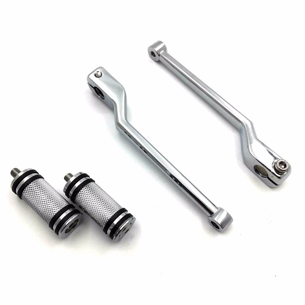 Chrome Heel Toe Shift Lever w/ Shifter Pegs for Harley Fat Boy (2000–2023)