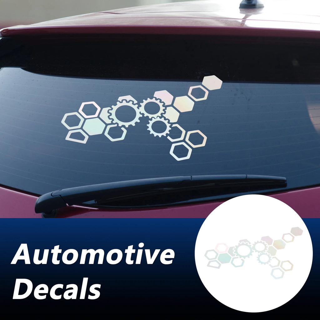 Reflective Bumper Decal for - Honeycomb Hexagon