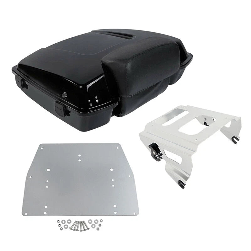Black Razor Trunk & Solo Mount Plate for Harley Electra Glide (2009–2013)