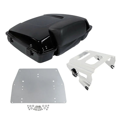 Black Razor Trunk & Solo Mount Plate for Harley Electra Glide (2009–2013)