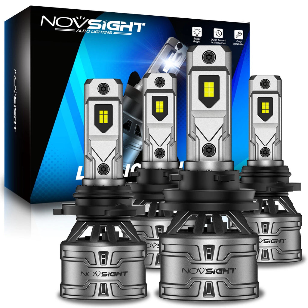 4X 9005 H11 LED Headlight Bulbs for NOVSIGHT (6500K)