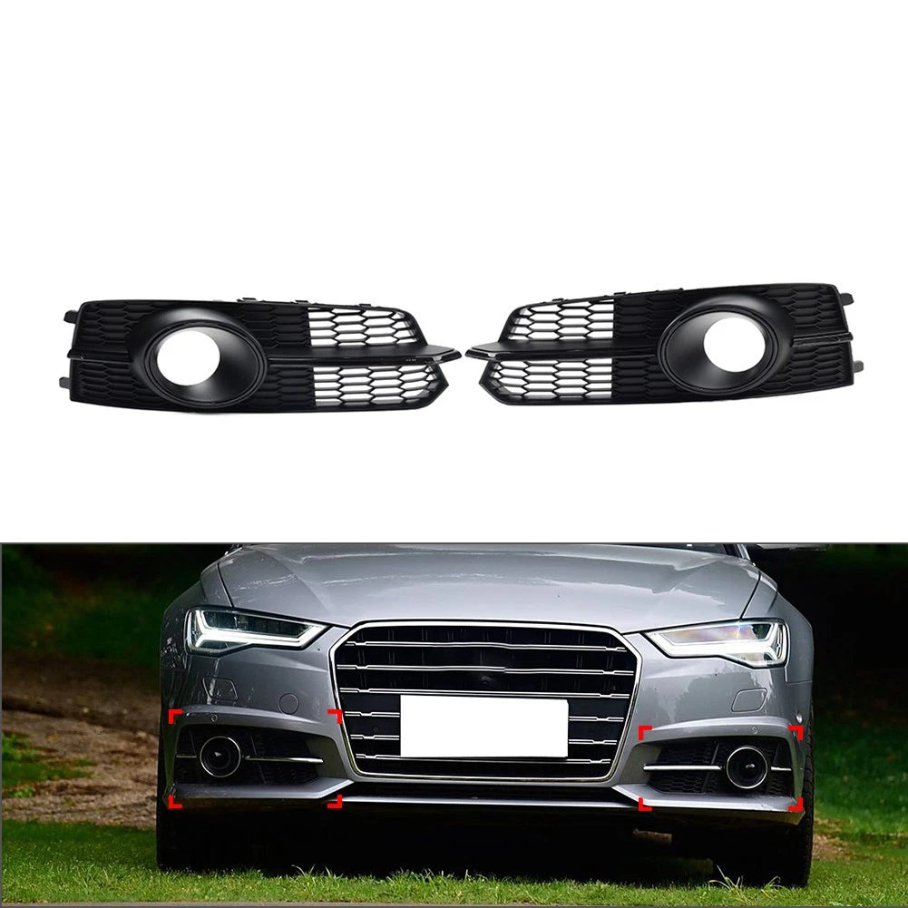 Fog Light Lamp Grille Cover for Audi A6 S6 C7 (2014–2018)