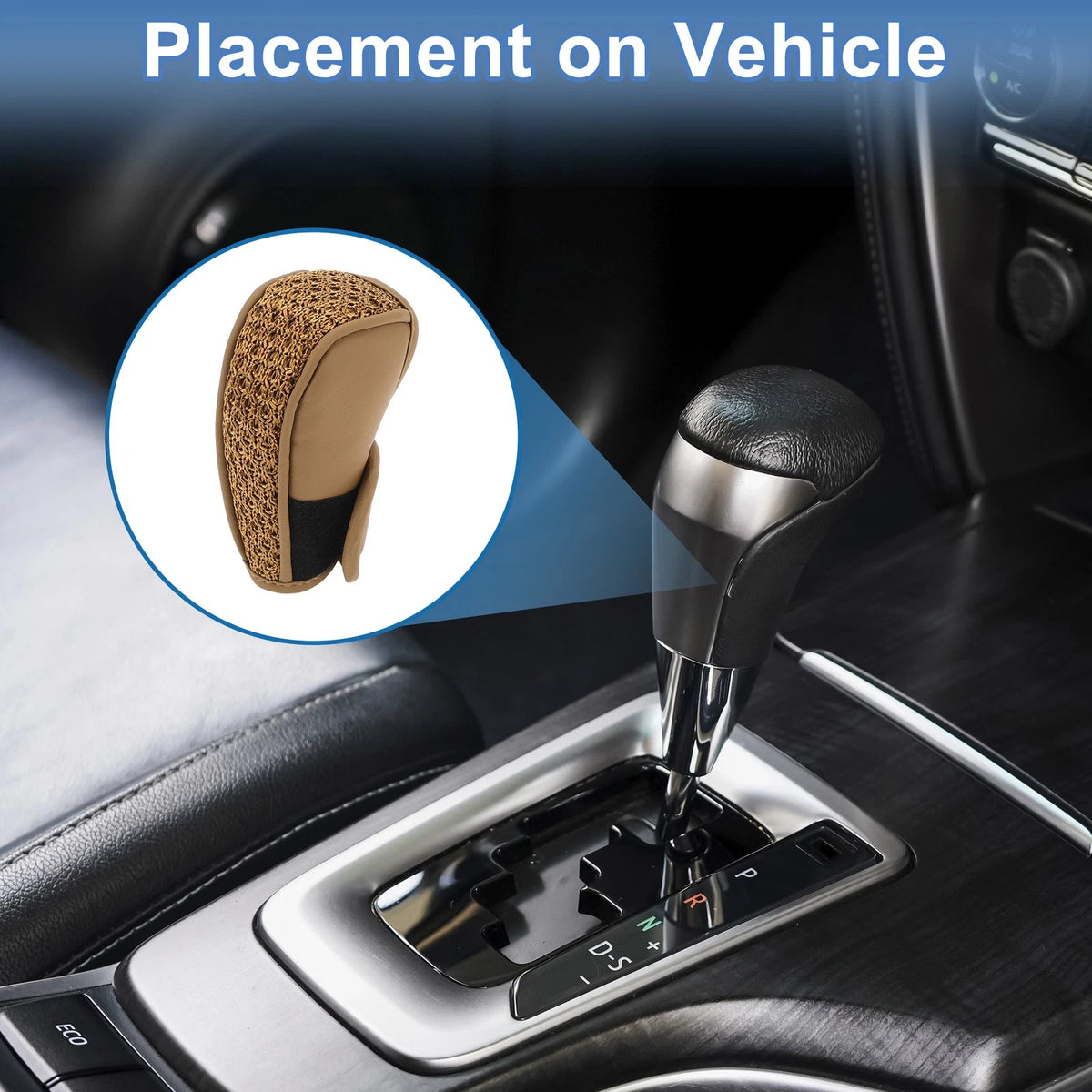 1 Pc Manual Gear Shift Knob Cover for Universal SUV Truck (Black, Brown)