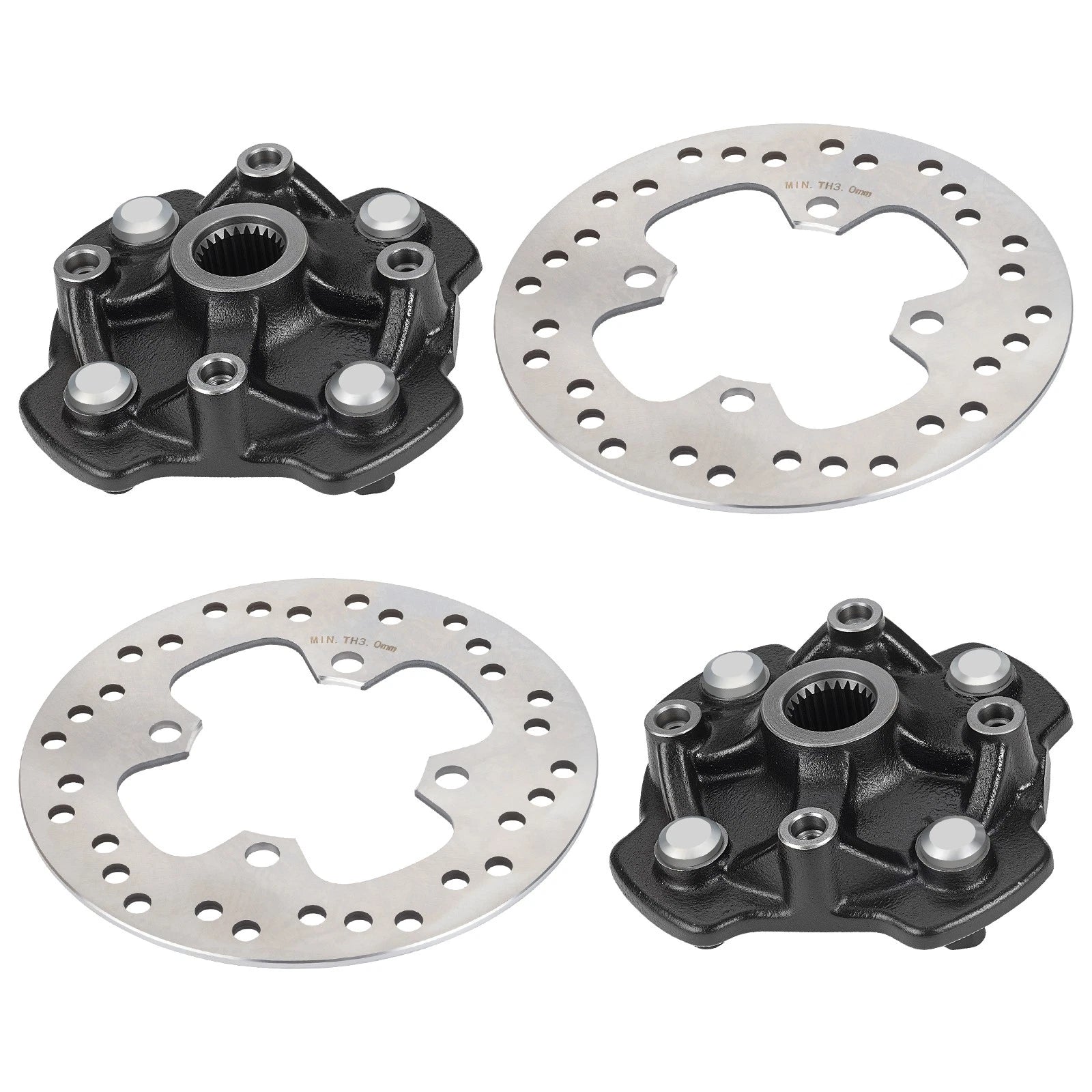 Front Left Right Wheel Hubs Brake Disc for Honda Rancher 420 (2014–2024)