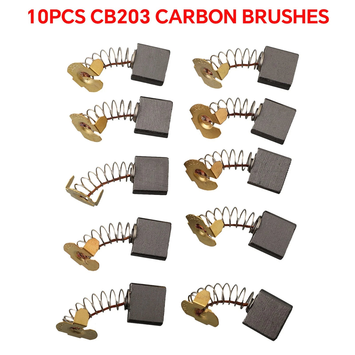 Set of 10 Carbon Brushes CB325 / 459 / 303 / 419 / 203 for Angle Grinder