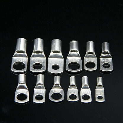 100Pcs Crimp Connectors Kit for Battery Welding Cable Lug Ring