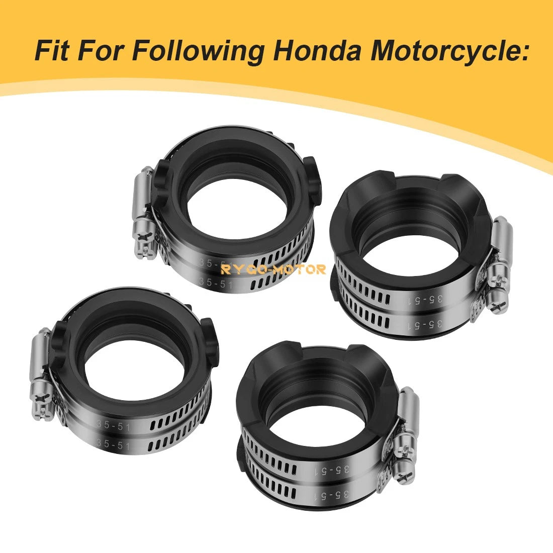 Set of 4 Carburetor Intake Boots for Honda ST1100 (1991–2003) 16211-MT3-000