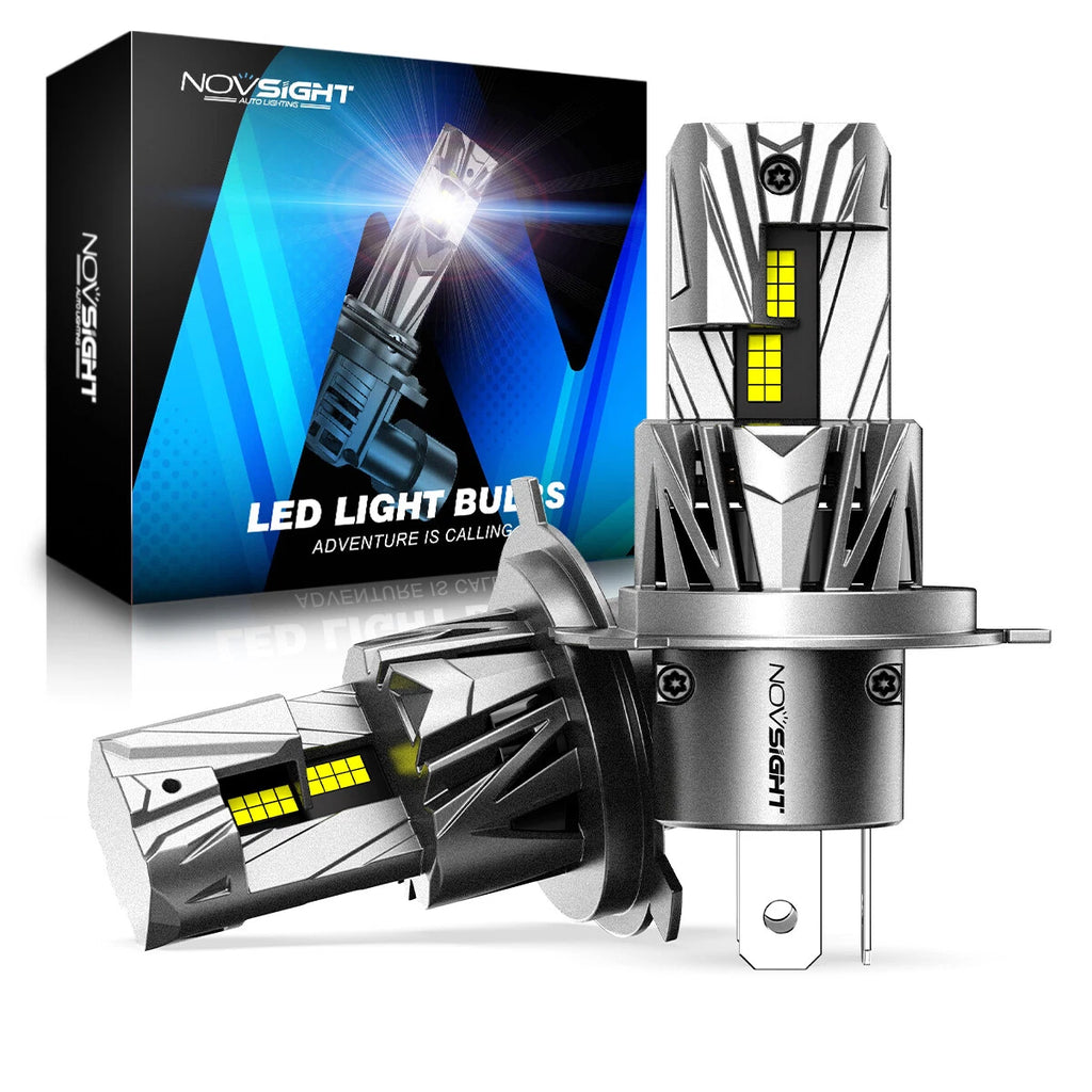 H4 LED Headlight Bulbs Conversion Kit for NOVSIGHT (18000LM, 6500K, 70W)