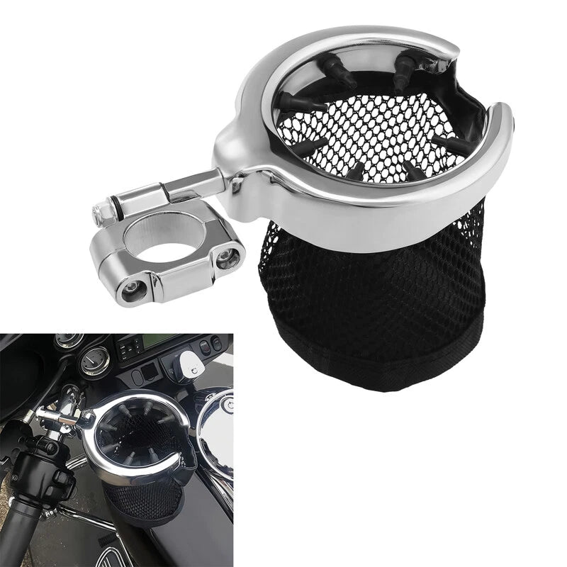 1.25" Handlebar Cup Holder for Harley Touring (Universal)