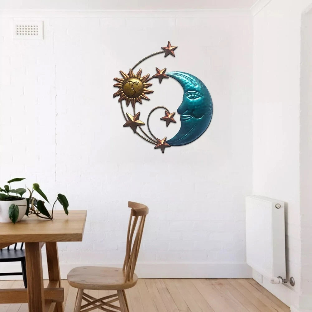Wall Art Decor for Patio - Sun Moon Star Design