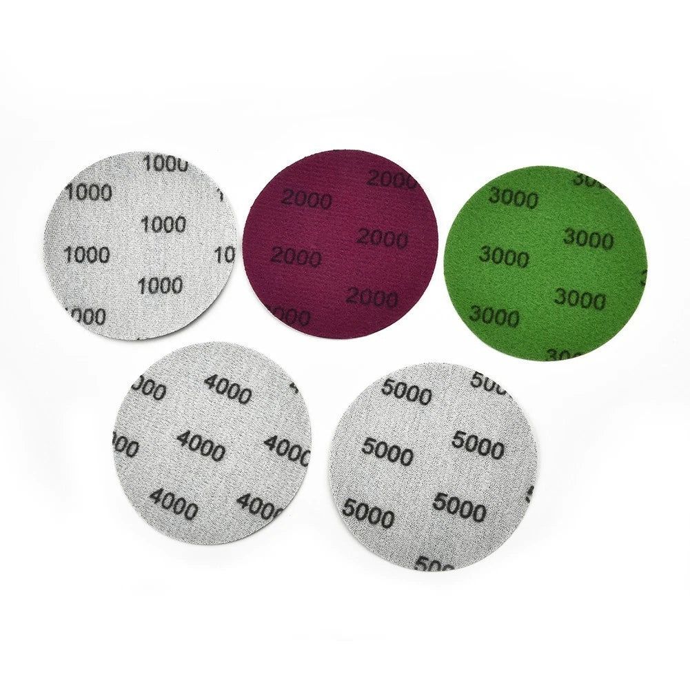25X 3 Inch 1000-5000 Grit Wet/Dry Hook & Loop Sanding Discs