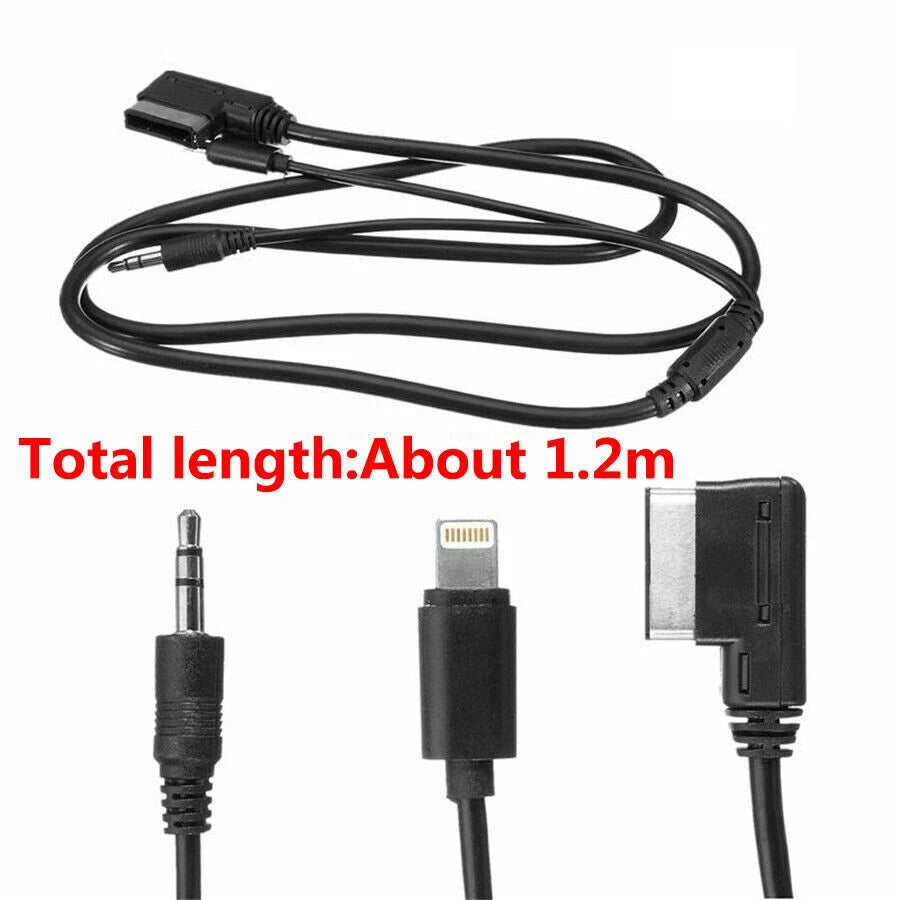 47" MMI Music AUX Audio Cable 8Pin Charging Adapter For Mercedes Benz 2009-2014
