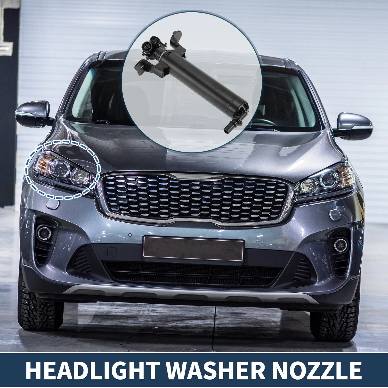 Front Passenger Side Headlight Washer Nozzle Replacement for Audi A3 (2013–2016)