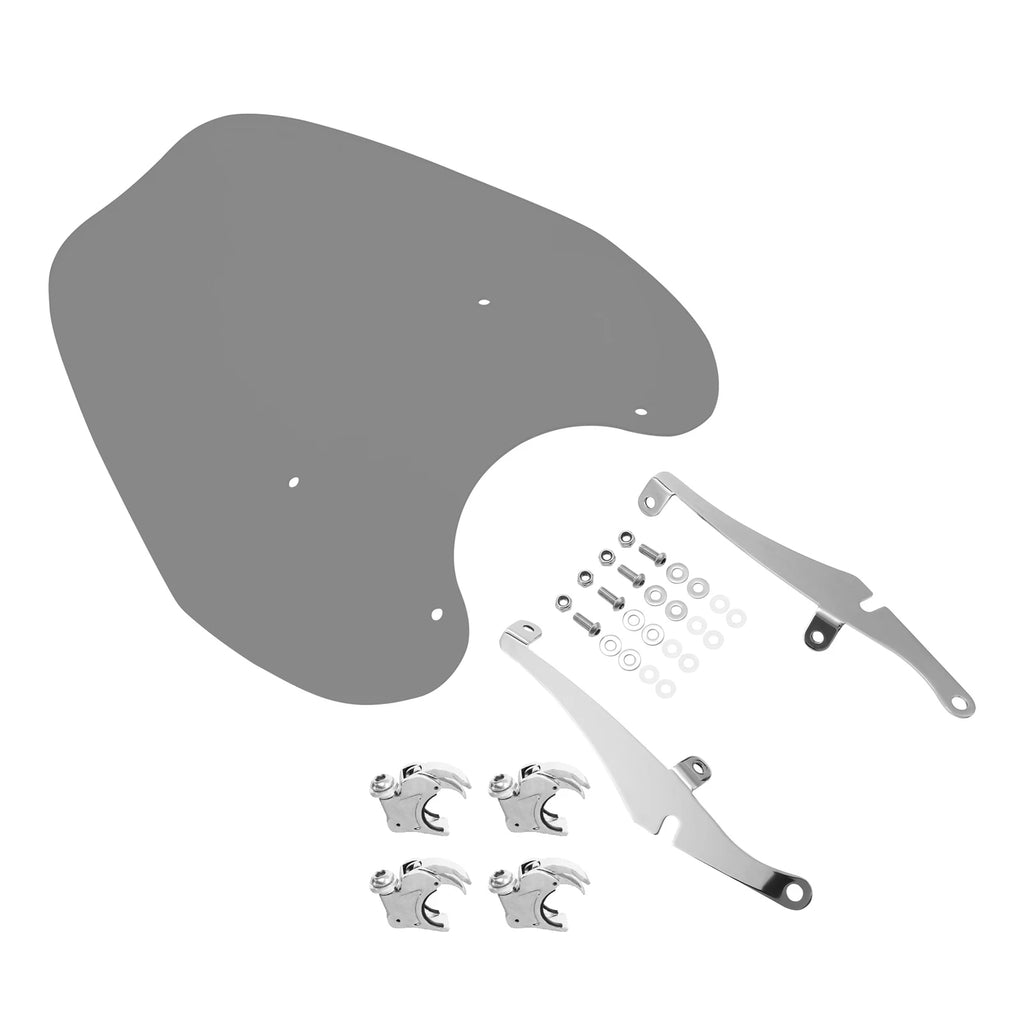 Windshield Windscreen & 41mm Clamps for Harley Softail FXST (1988–2013) Dyna (1993–2005)