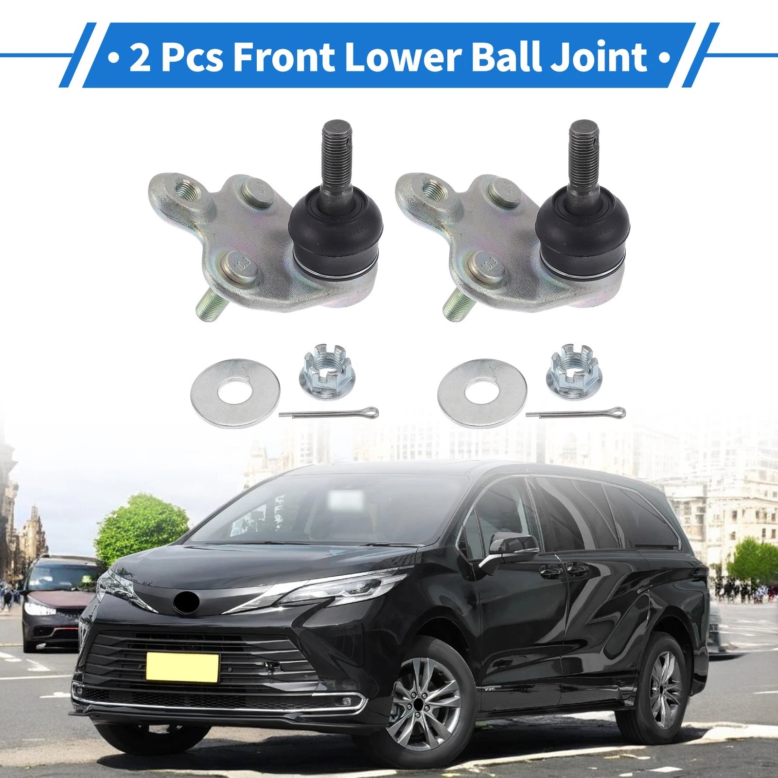 2 Pcs Front Lower Ball Joints Replacement for Toyota Prius (2004–2009)