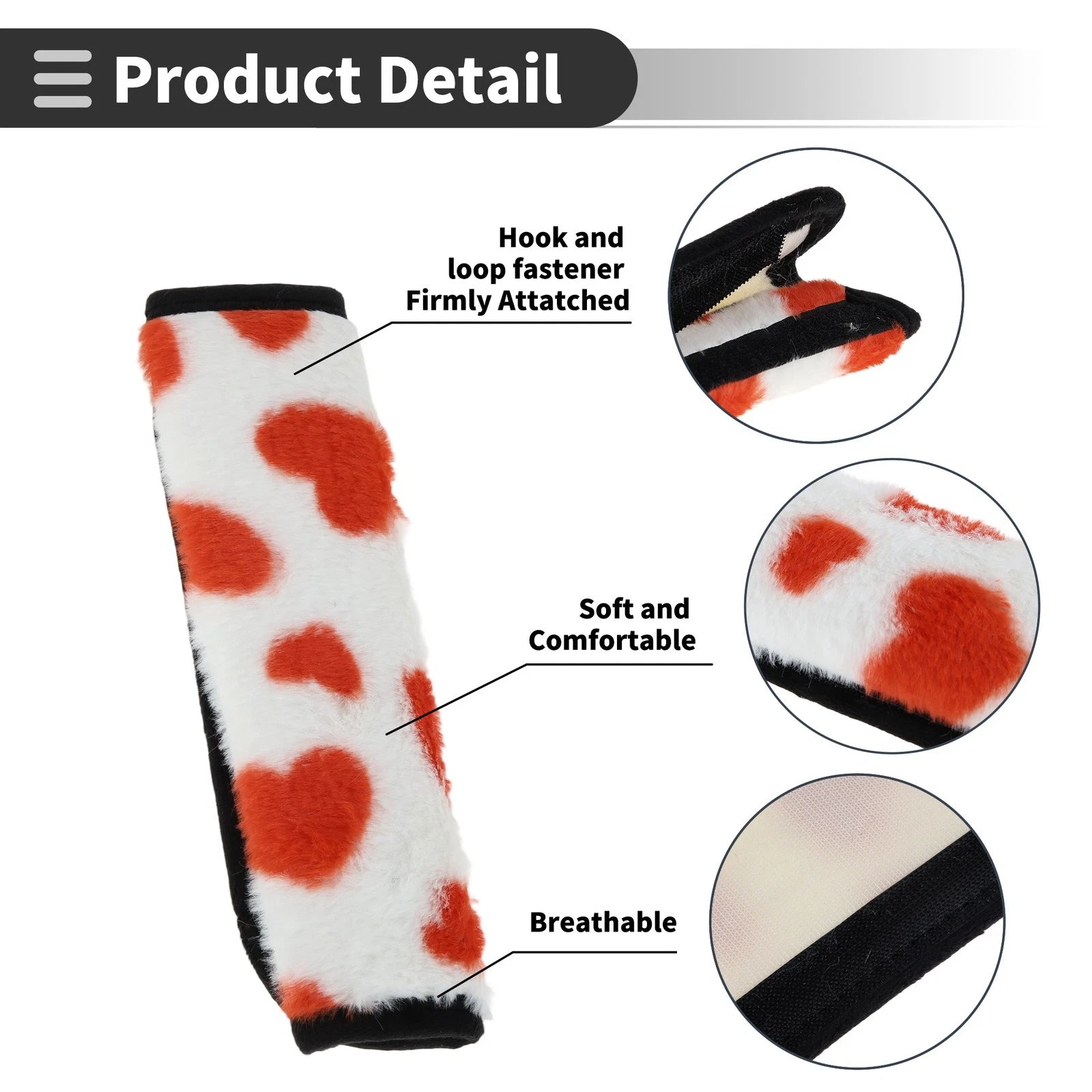 Seat Belt Cover Pad for Universal Fit (23cm)