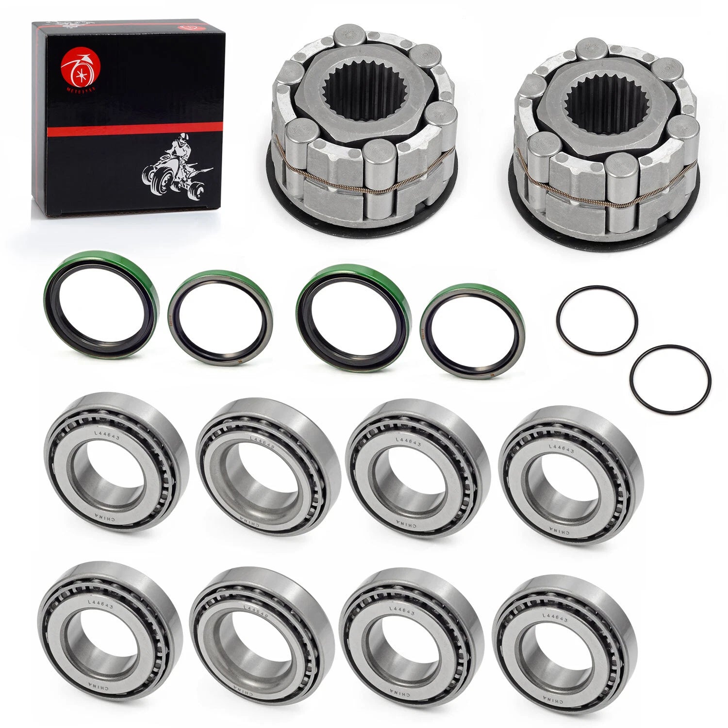 Set of 2 Front Wheel Hub Clutch Strut Bearing Seal for Polaris Sportsman 400 335 500
