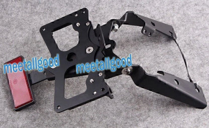 Black Rear License Plate Bracket CNC for Suzuki GSXR 1000 (2007–2008)