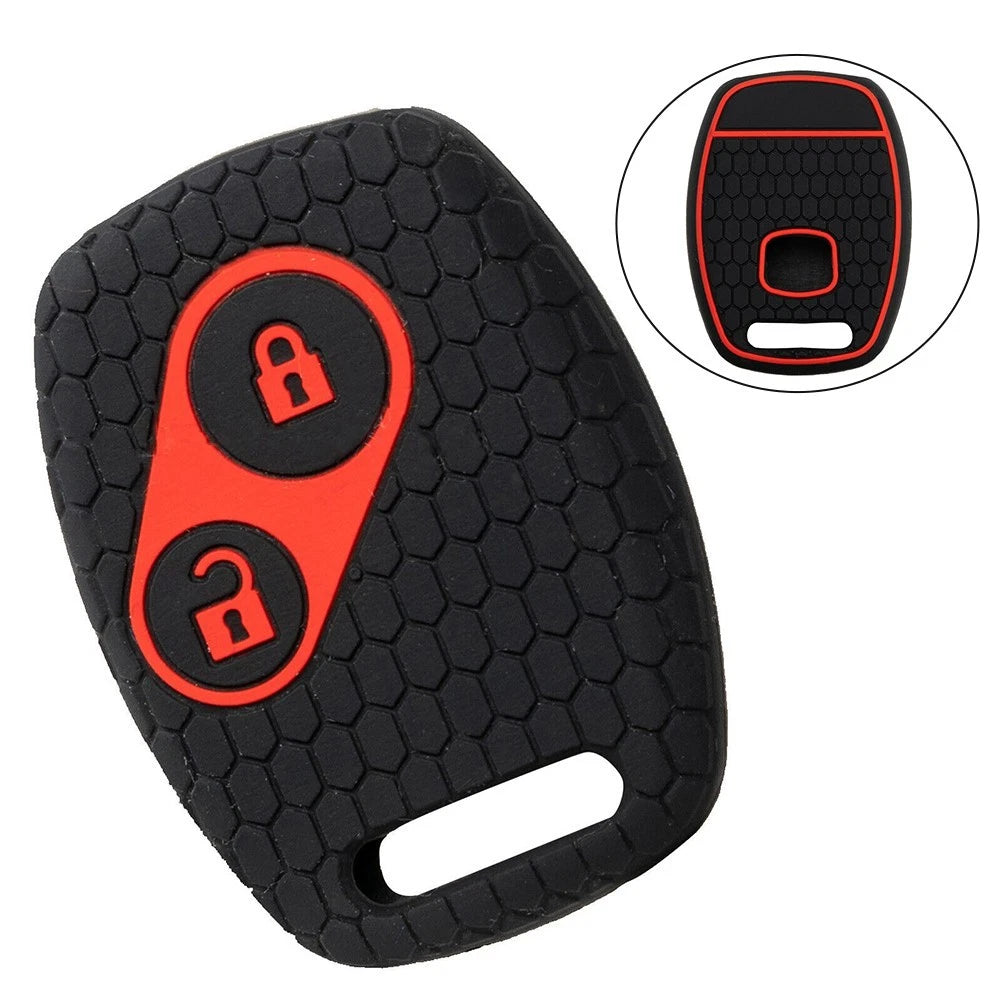 Black Red Silicone Remote Key Shell for Accord (2011–2013)