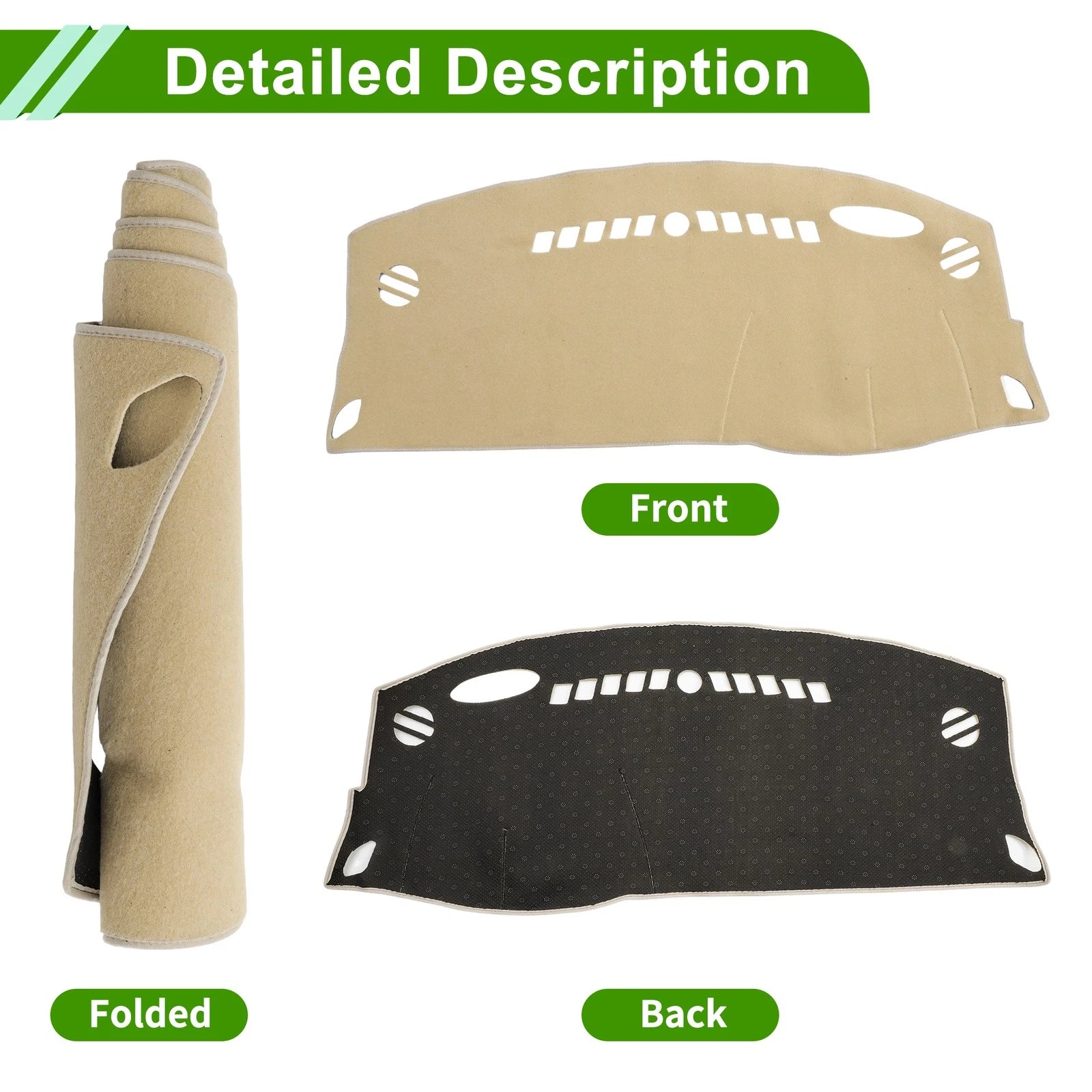 Dash Cover for Opel Astra K (2016–2019) Polyester Beige 1Pc