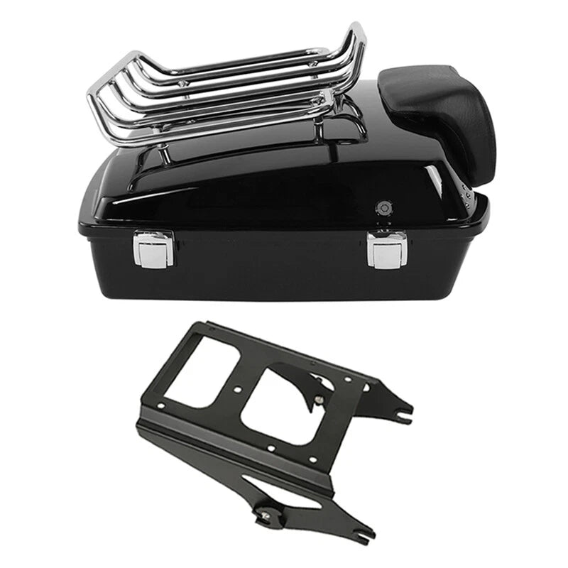 Black Razor Trunk Backrest for Harley Touring (2009–2013)