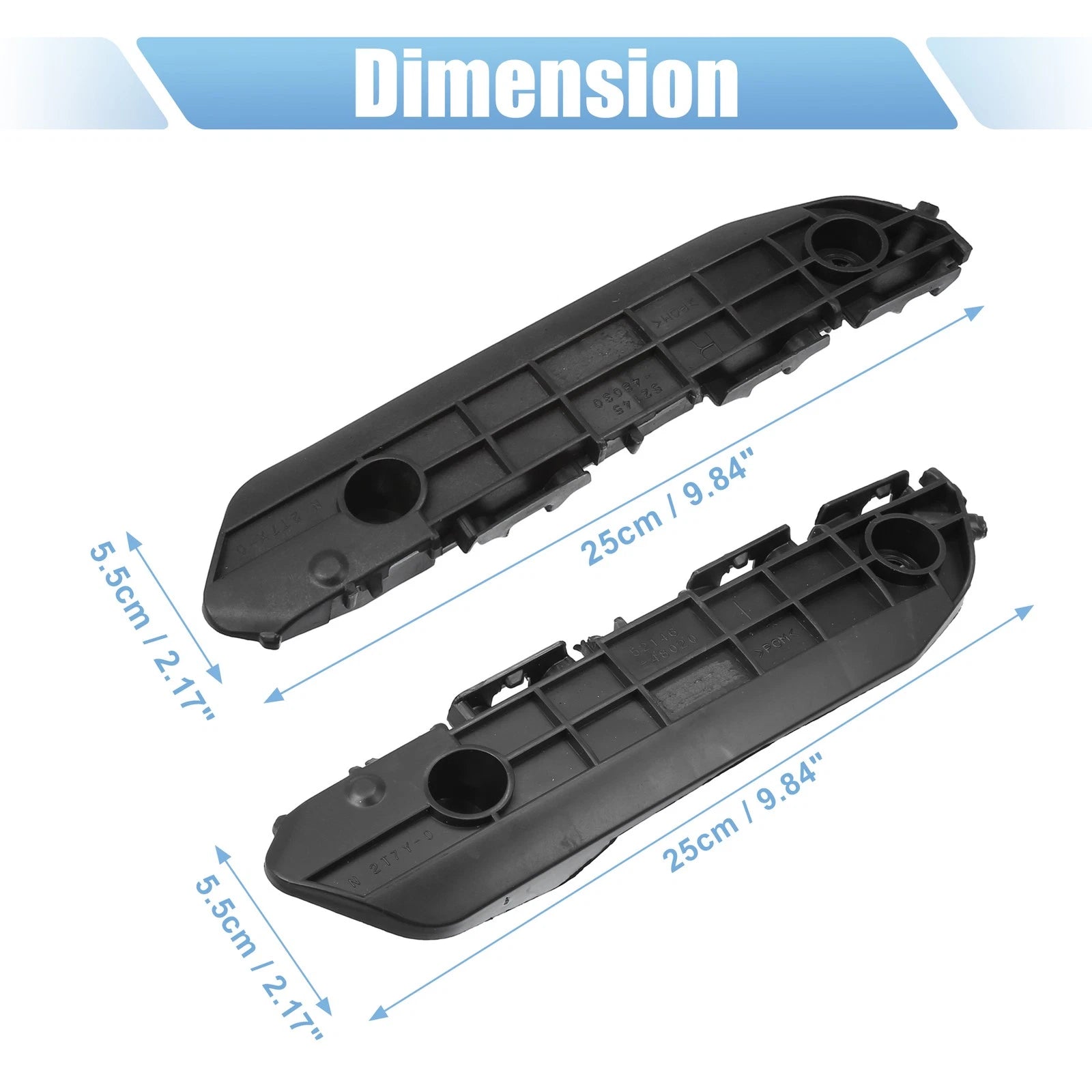 Front Side Bumper Cover Bracket Pair for Toyota Hilux (2016–2020)
