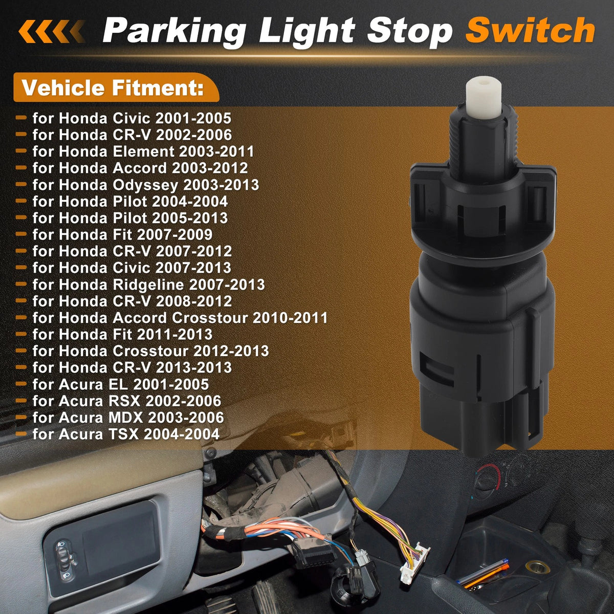Set of 1 Brake Light Switch for Honda Civic (2001–2005) SLS242T