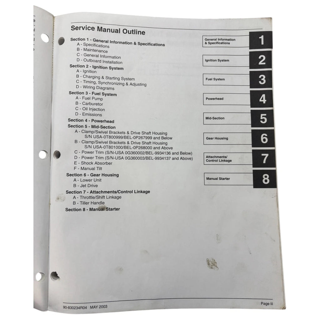 Service Manual for Mercury 90-830234R04 (1994–2003)