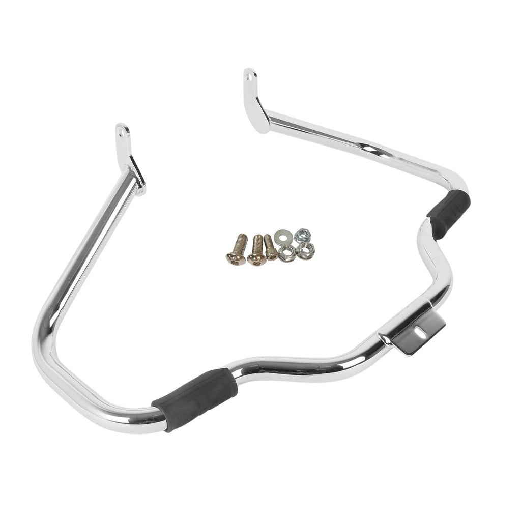 Mustache Engine Guard Crash Bar Foot Peg Clamps for Softail FL (2000–2017) Chrome