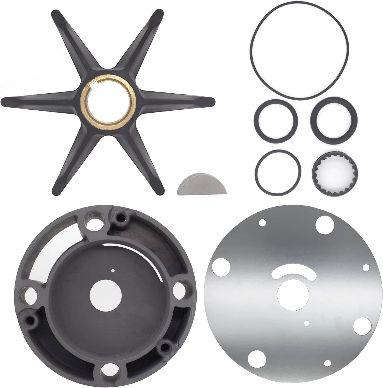 Water Pump Impeller Kit & Housing for OMC Stringer Stern Drive (1968–1990) 983218 879031