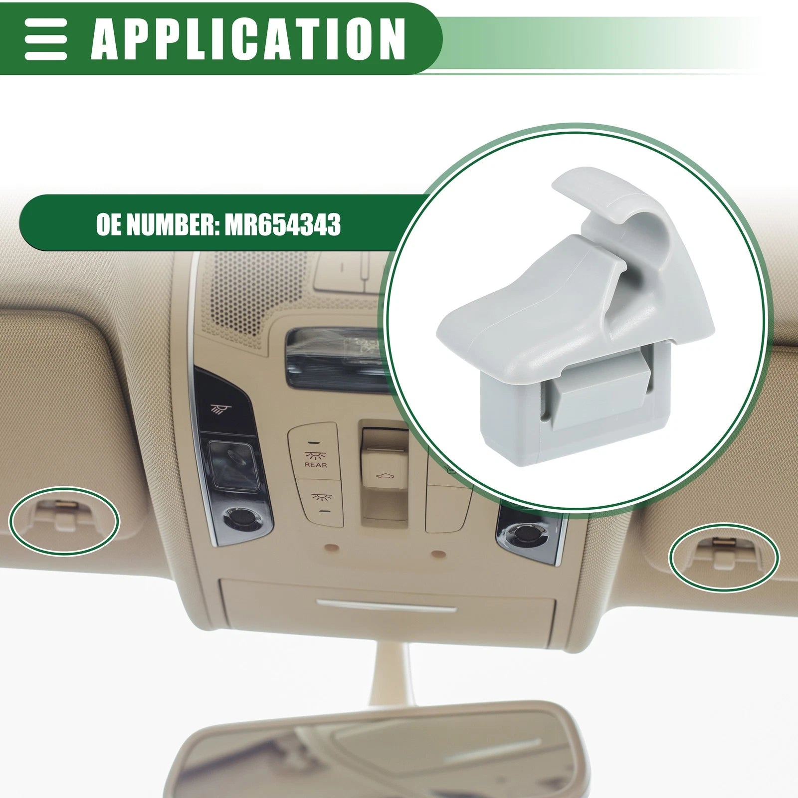 Sun Visor Holder Clip Replacement for Mitsubishi Lancer (2006–2017)