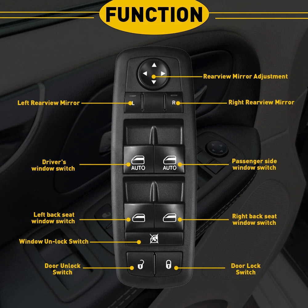 Driver Power Window Master Switch for Dodge Grand Caravan (2012–2019) 68110871AA