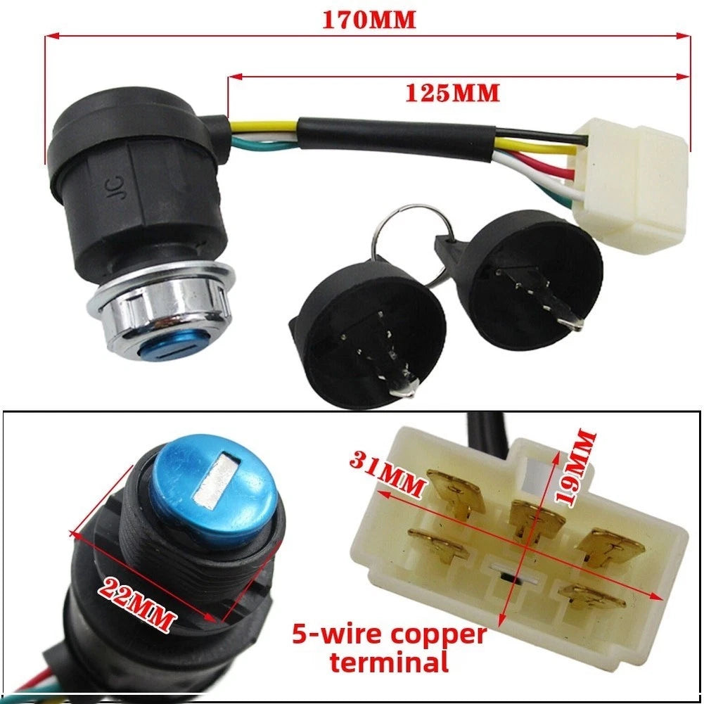 5P 5-Wire Ignition Switch for 186F 192F (Diesel Generator)