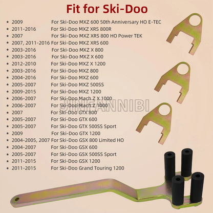 Clutch Puller & Holding Tool Kit for Ski-Doo MXZ XRS 500SS 600 800 1200
